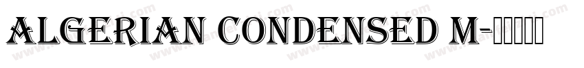 Algerian Condensed M字体转换